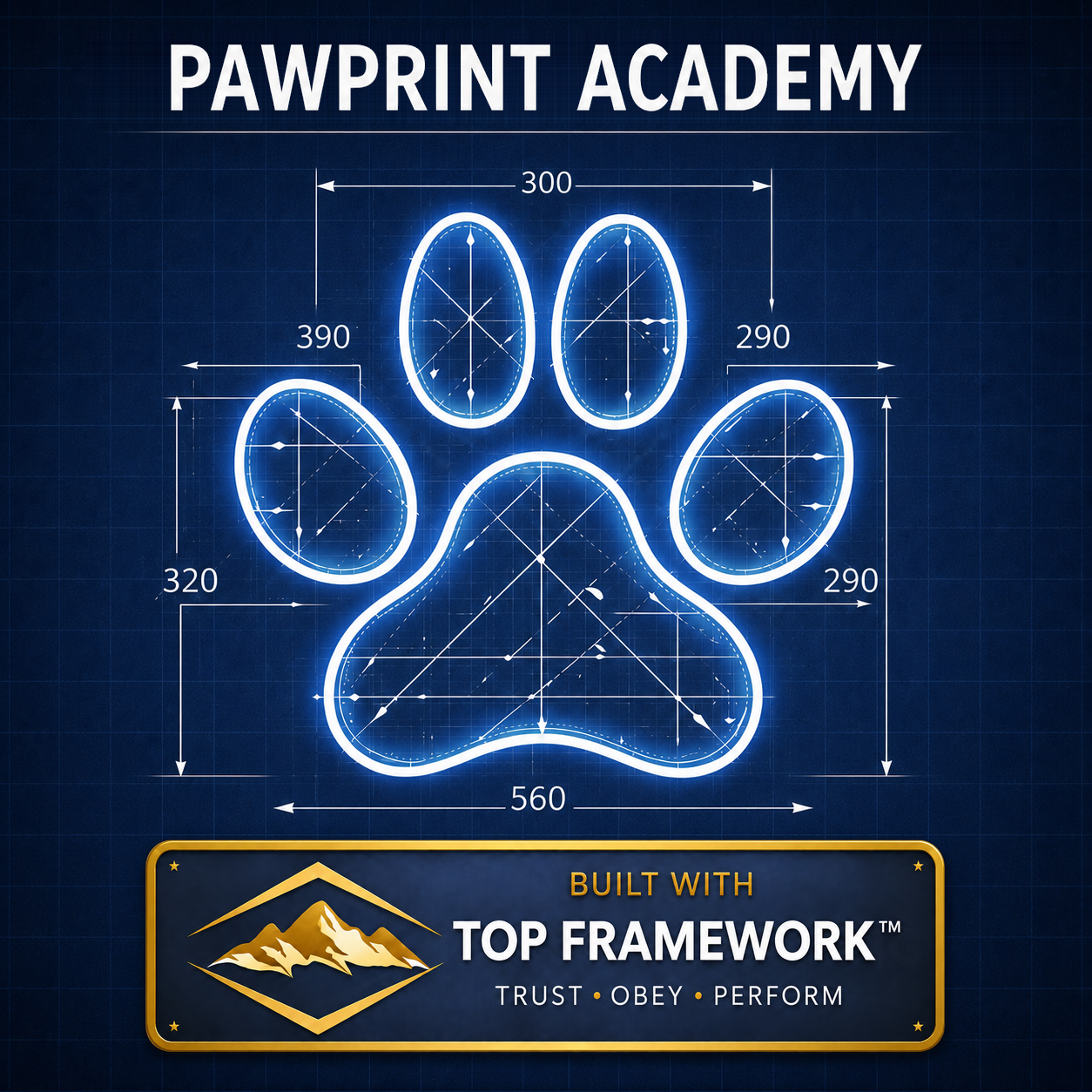 Pawprint Academy, built with TOP Framework